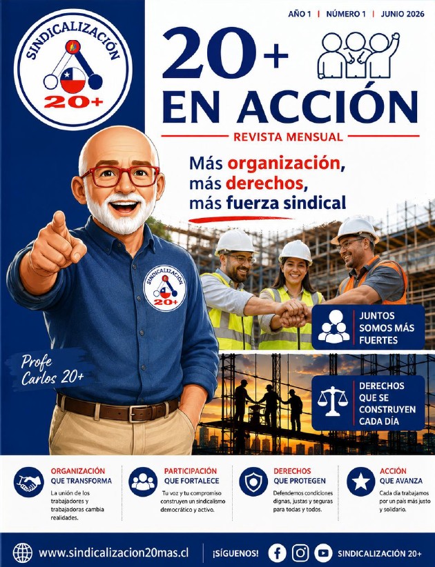 Portada Revista 20+ en acción número 1